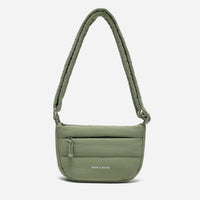 Dude & Bestie Small Puff Crossbody Bag in Khaki Green
