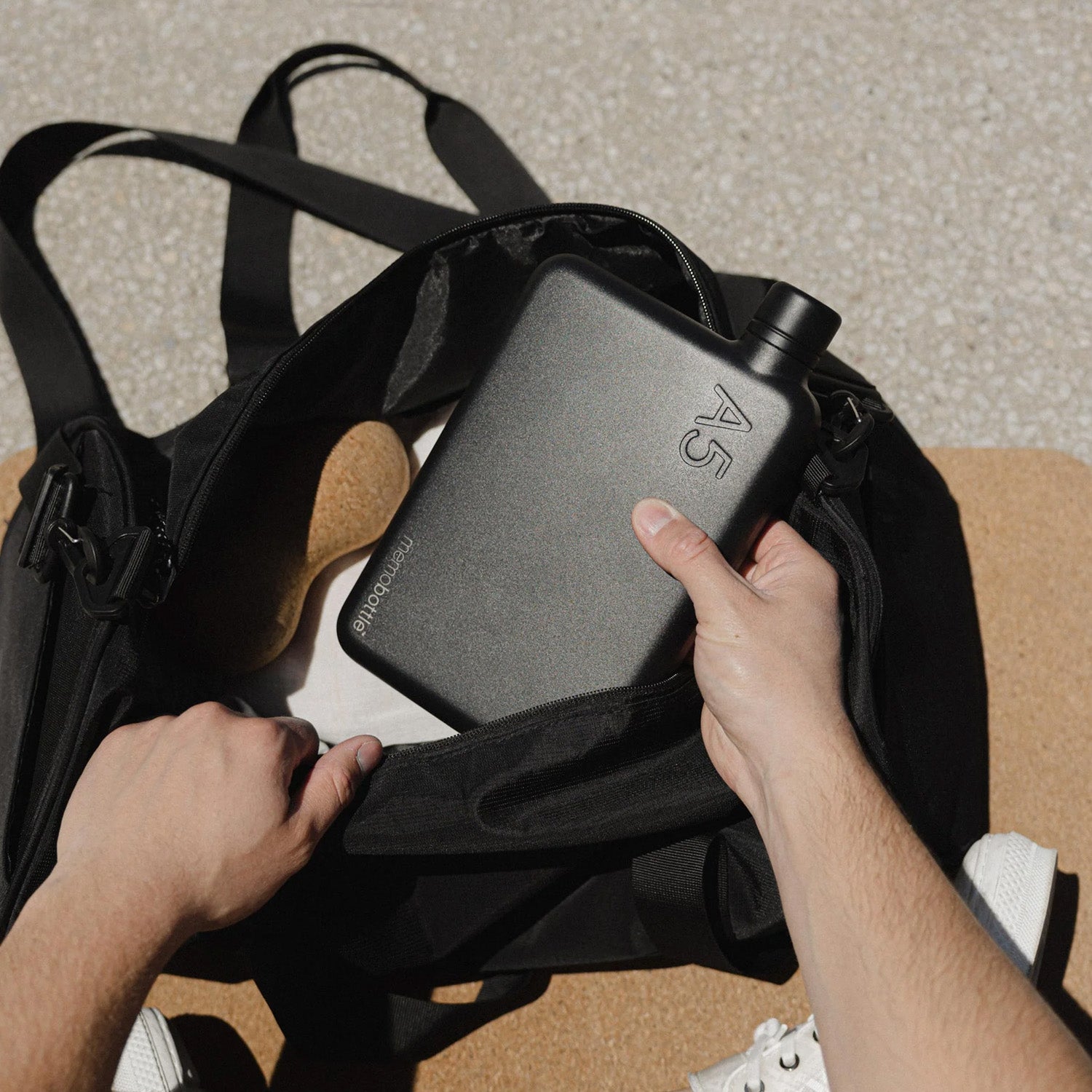 A5 memobottle (Stainless Steel) - Black