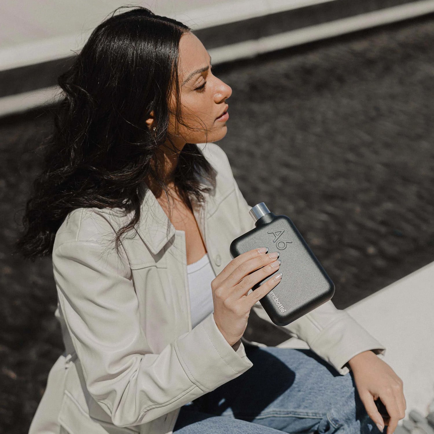 A6 memobottle (Stainless Steel) - Black