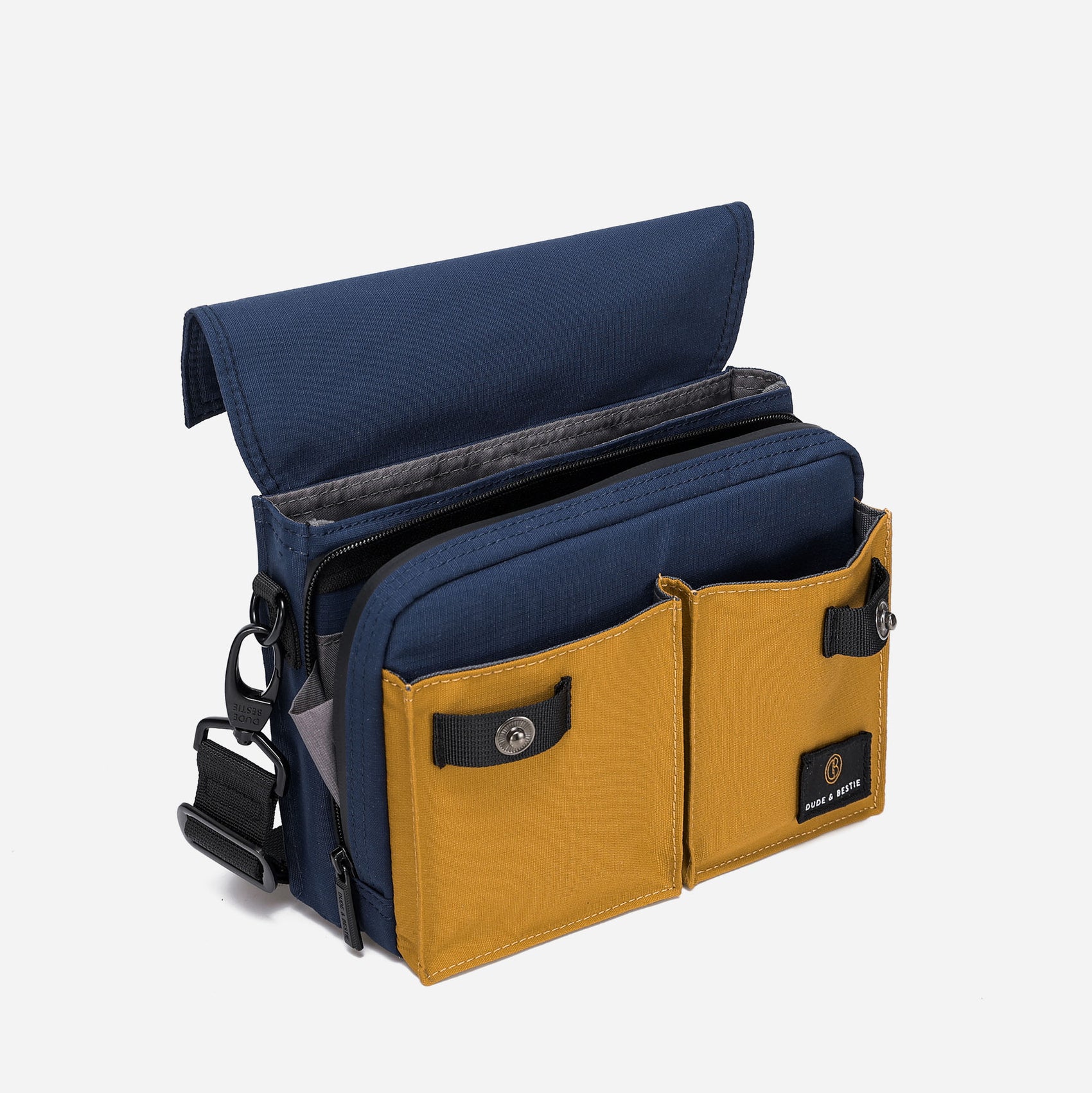 Wander Crossbody Bag (Navy/Orange)