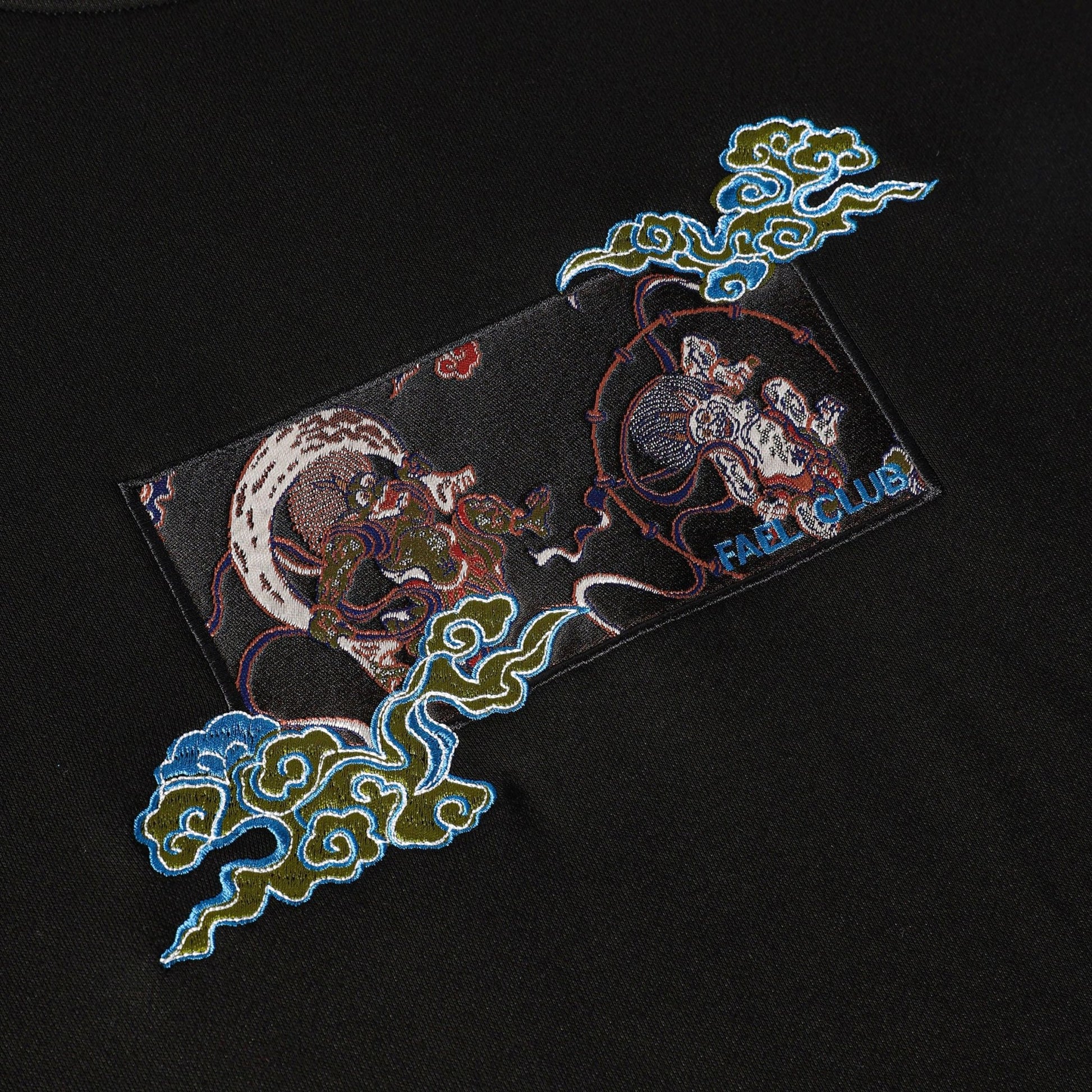 Fujin and Raijin Nishijin-ori Swetshirt (Black)