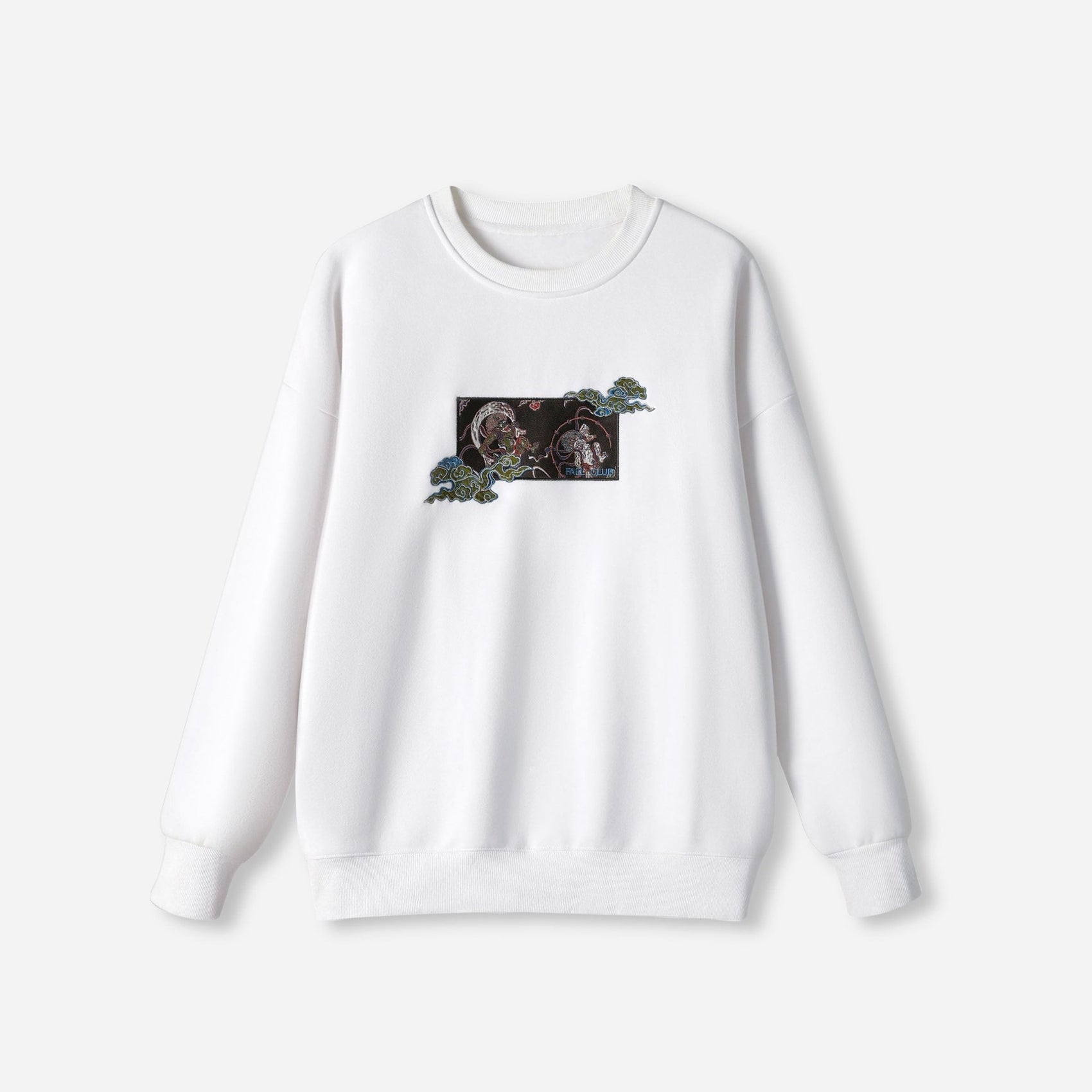 Fujin and Raijin Nishijin-ori Swetshirt (White)