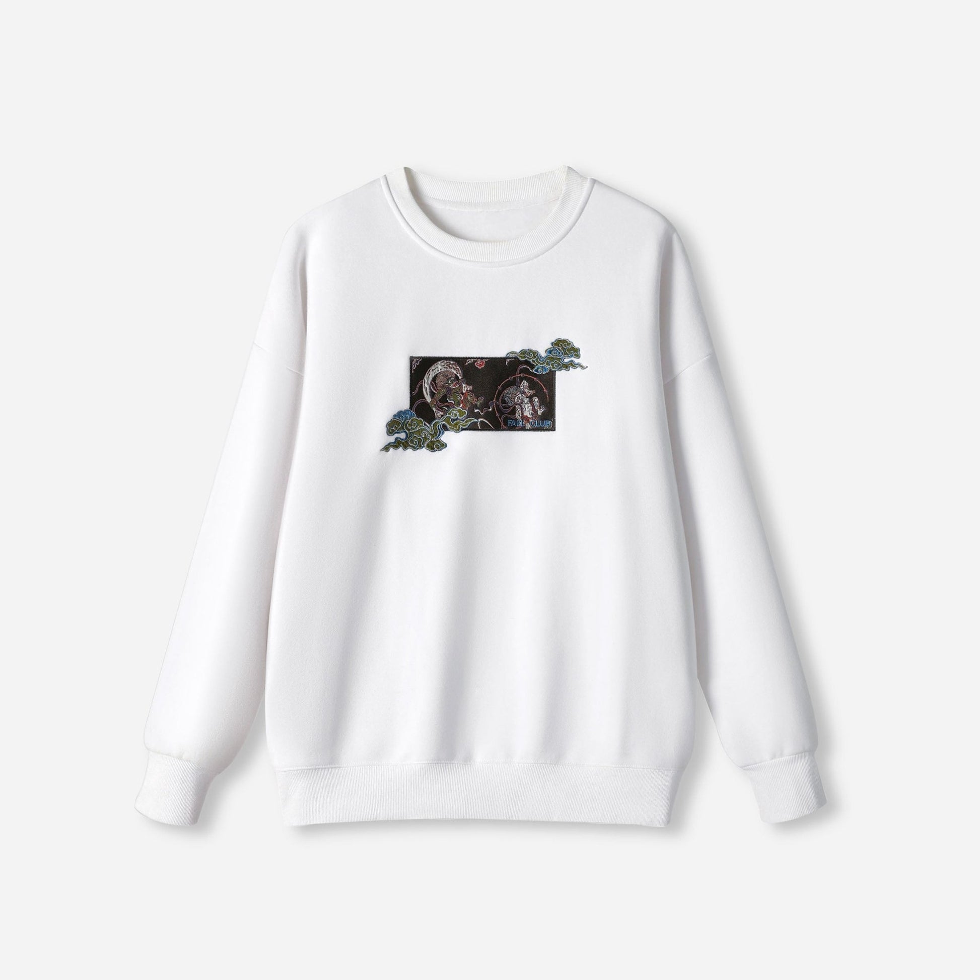 Fujin and Raijin Nishijin-ori Swetshirt (White)