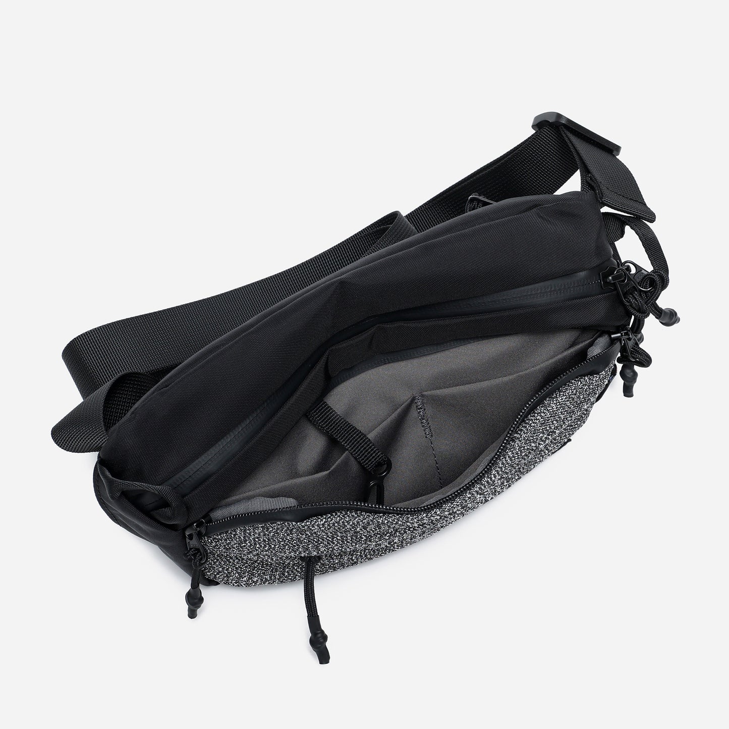 Anti-Theft Slash-Proof RFID Guard Sling Bag - Black Color