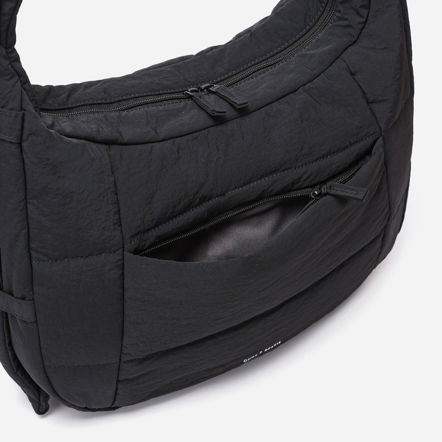 Puff Hobo Bag Crossbody Bags Dude & Bestie (Black)