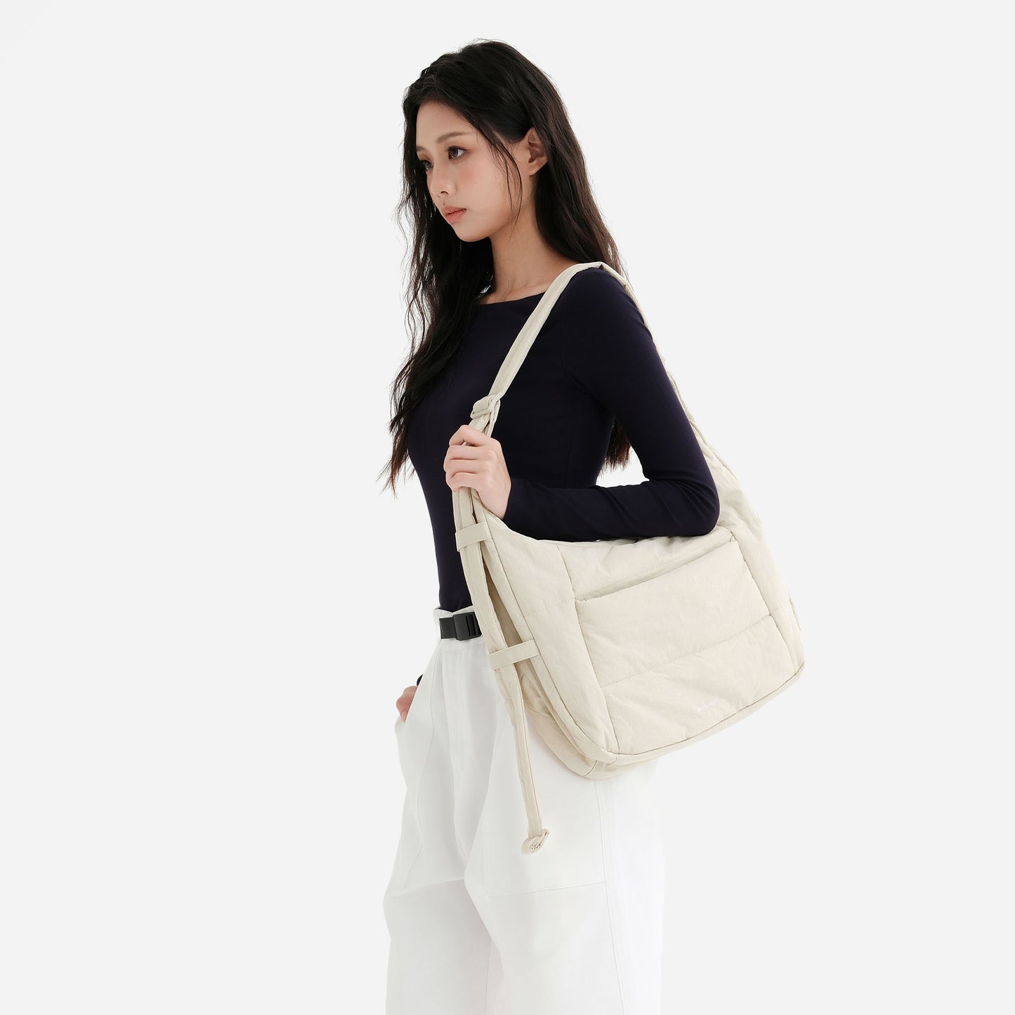 Puff Hobo Bag Crossbody Bags Dude & Bestie (Milk)