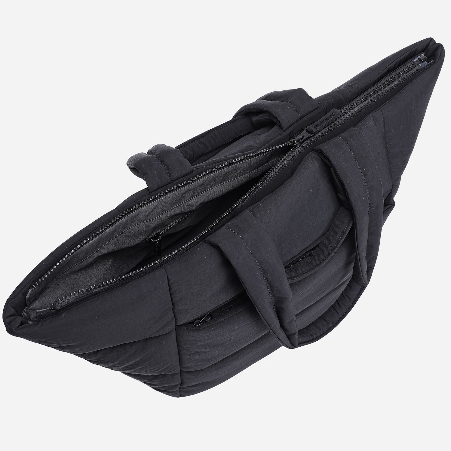 Puff Tote Bag Dude & Bestie (Black)