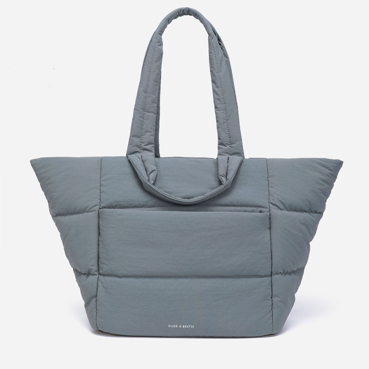 Puff Tote Bag Dude & Bestie (Cold Gray)