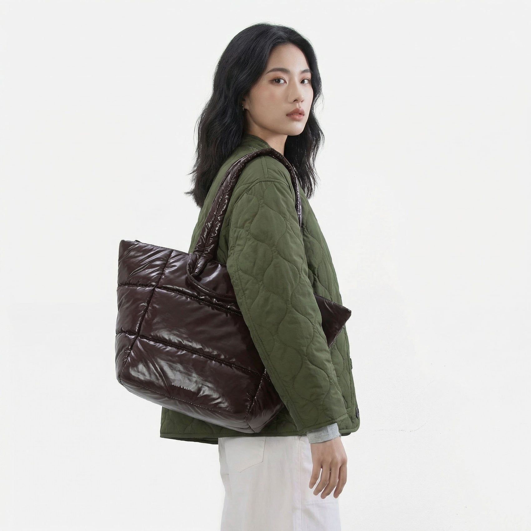 Puff Tote Polish (Brown)