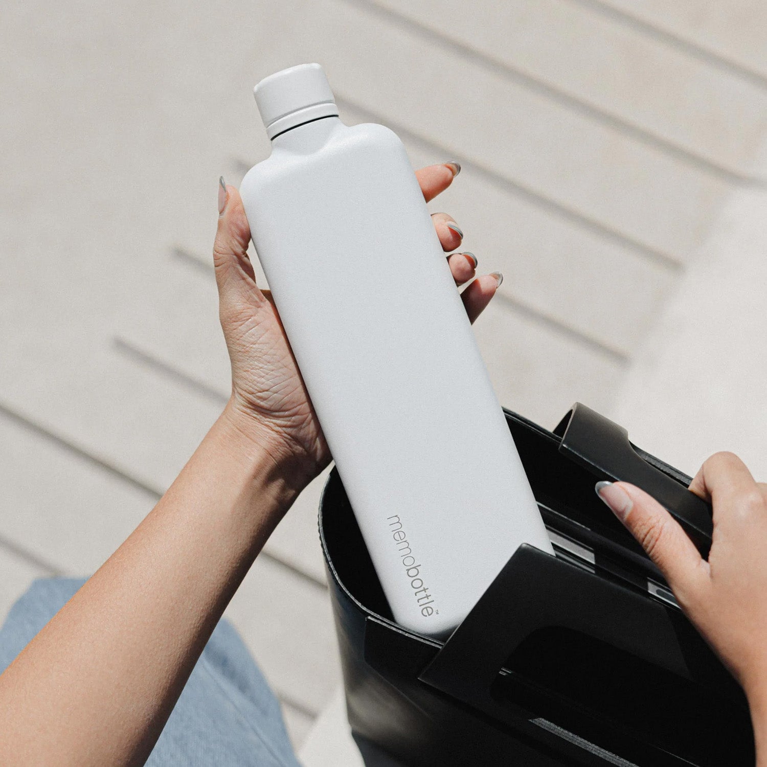 客製化Memobottle 不鏽鋼扁型水壺| 質感霧面系列(多款顏色) – Dude