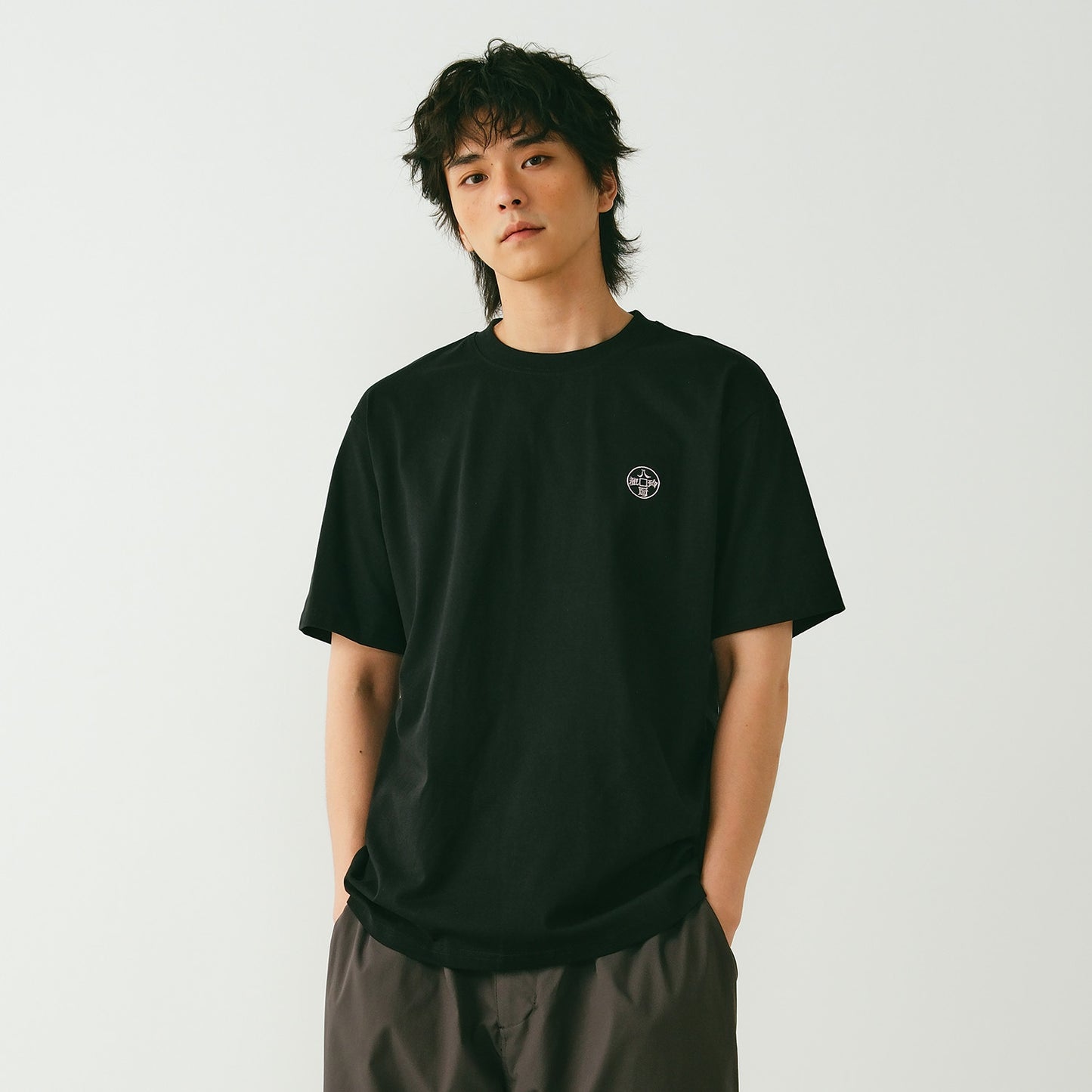 The Eight Strengths of Ganryu Dragon Embroidery T-Shirt - Black Color