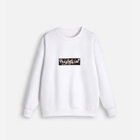 Swathshirt with Box Logo - Majestic Eagle Sweatshirts Dude & Bestie (White)