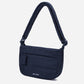 A dark navy blue woven Corduroy Puff shoulder bag by Dude & Bestie Winter 2026