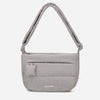 A light gray woven Corduroy Puff shoulder bag by Dude & Bestie Winter2026