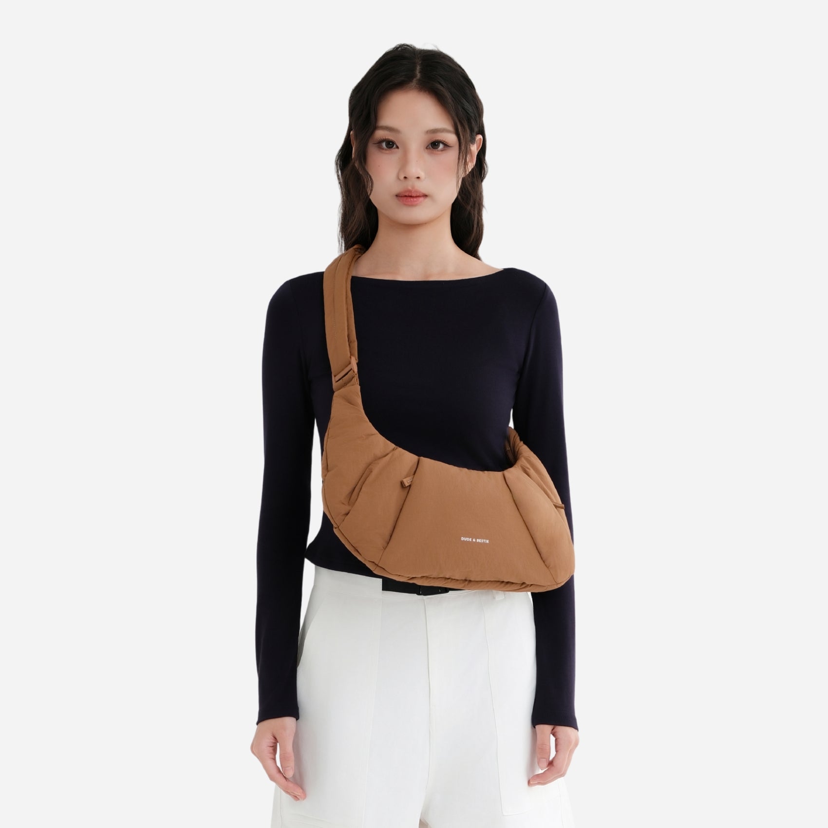 Puff Croissant Bag (Mocha Brown)