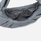 Dude & Bestie Puff Croissant Bag in Cold Gray, minimalist unisex streetwear bag