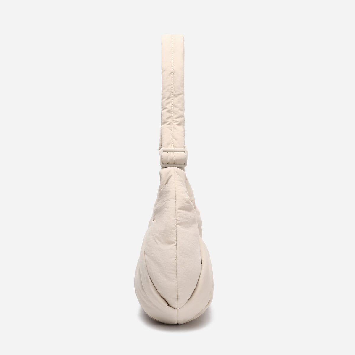 Dude & Bestie Puff Croissant Women Crossbody Shoulder Bag in Milk