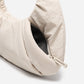 Dude & Bestie Puff Croissant Bag in Milk White, lightweight cloud-shaped shoulder bag