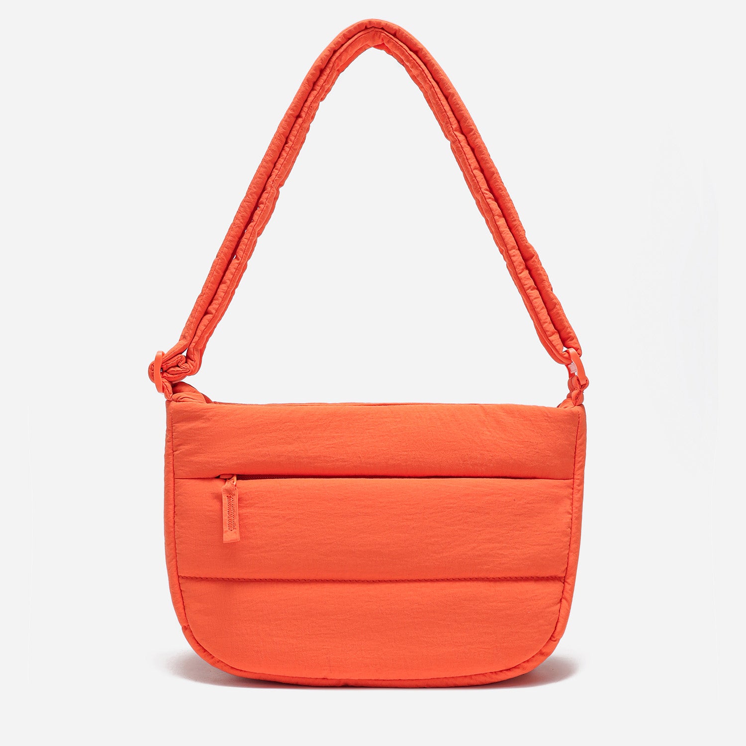 Dude & Bestie Puff Crossbody Bag in Bright Orange