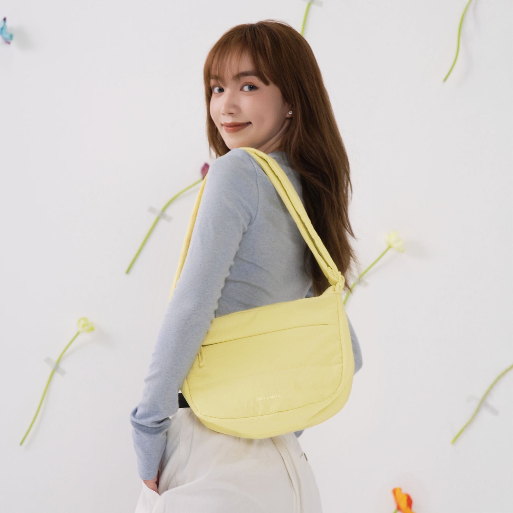 Dude & Bestie - Puff Crossbody Bag (Pale Yellow)