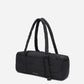 Dude & Bestie Puff Roll Baguette Bag in Black Color