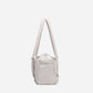 Dude & Bestie Puff Roll Baguette Bag in Light Gray Color
