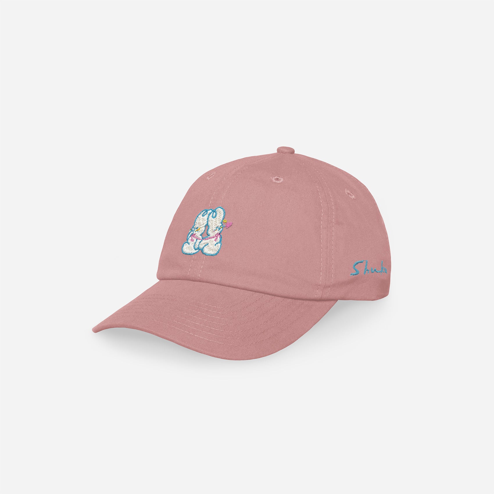 Dude & Bestie x Shuku Cuddle Knot Embroidery Classic Polo Cap Pink Color 