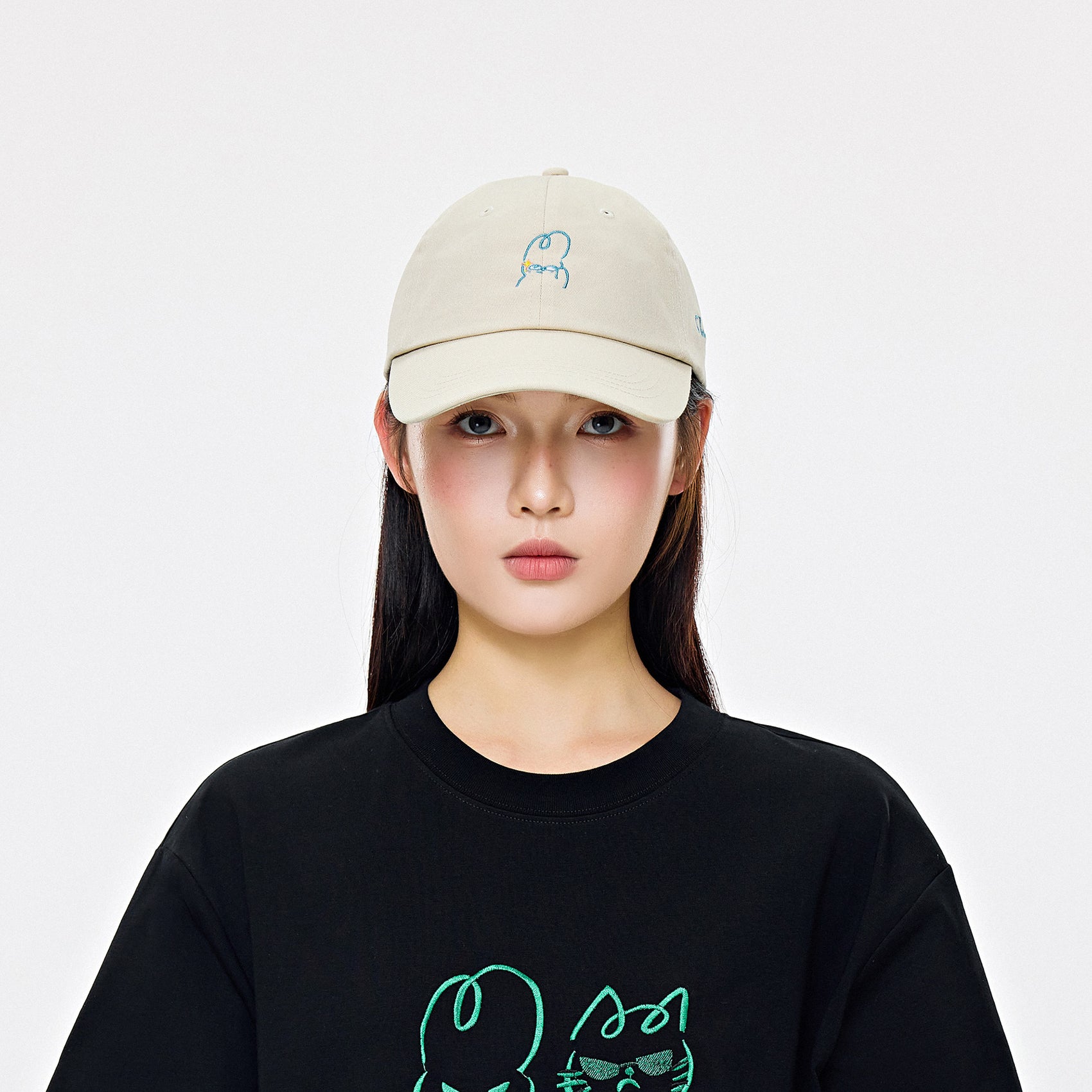 Dude & Bestie x Shuku Gotcha Classic Cotton Polo Cap Beige Color