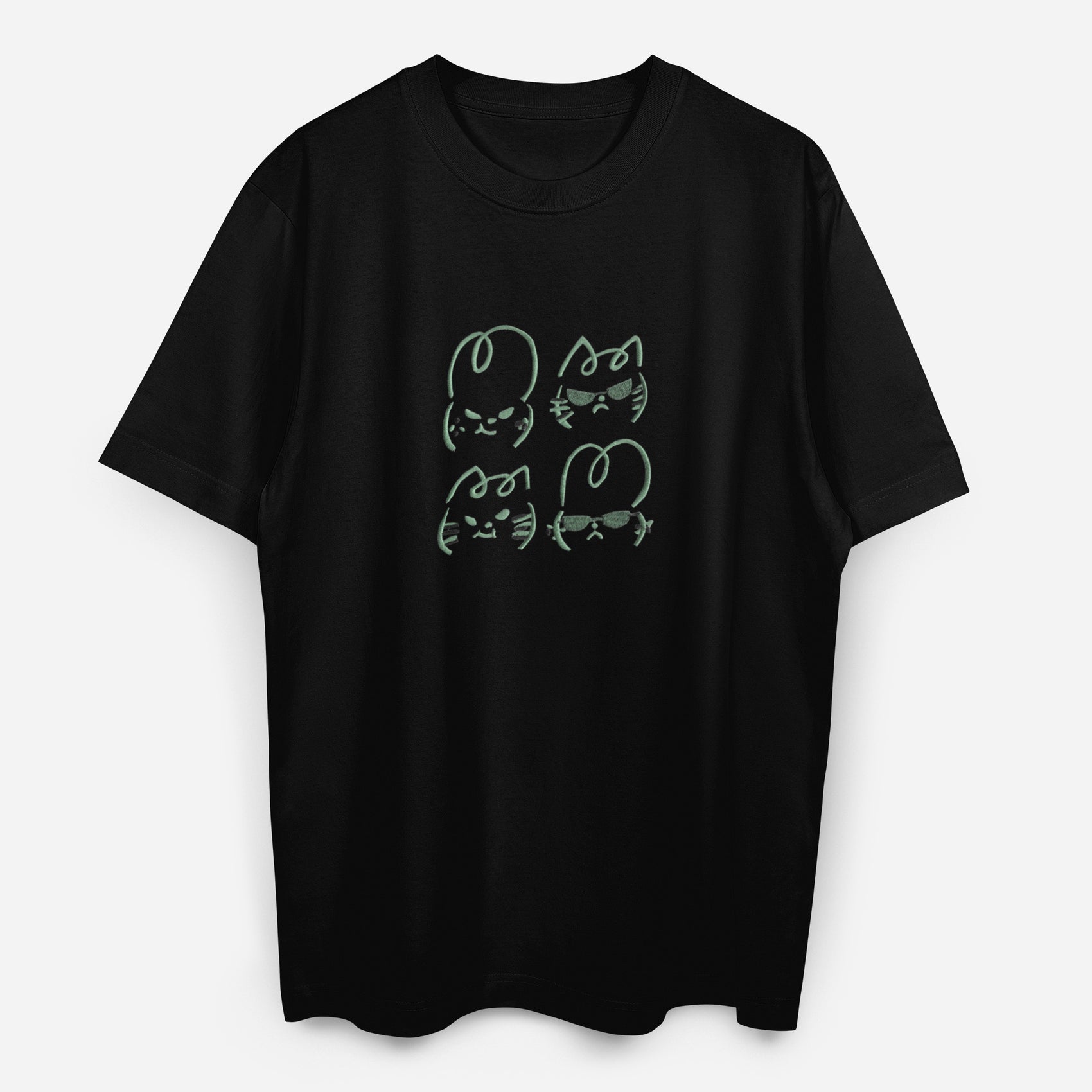 Dude & Bestie x Shuku Be Bold Embroidery T-Shirt Black Color