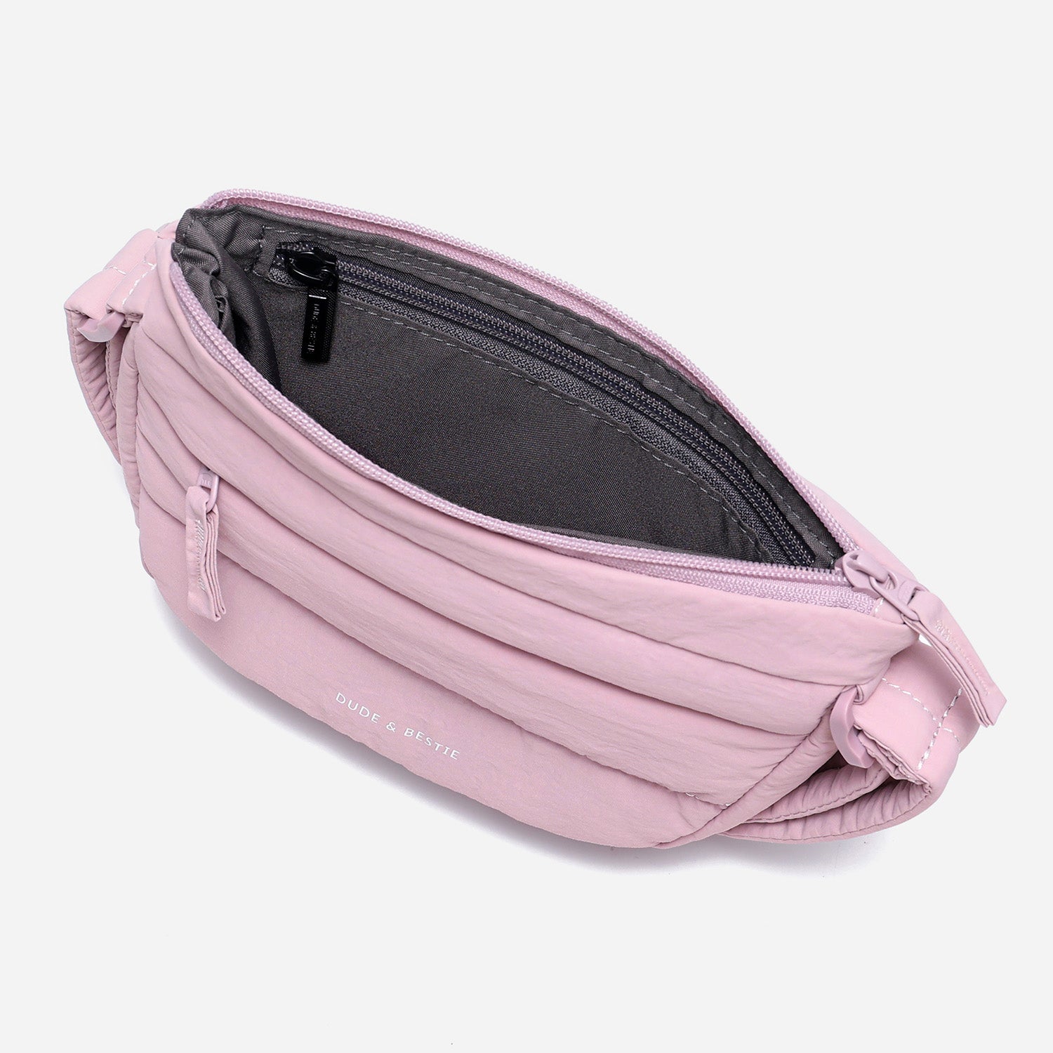 Dude & Bestie Small Puff Crossbody Bag in Baby Pink