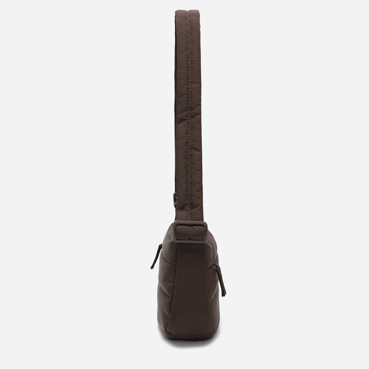 Dude & Bestie Small Puff Crossbody Bag in Chocolate Brown Color