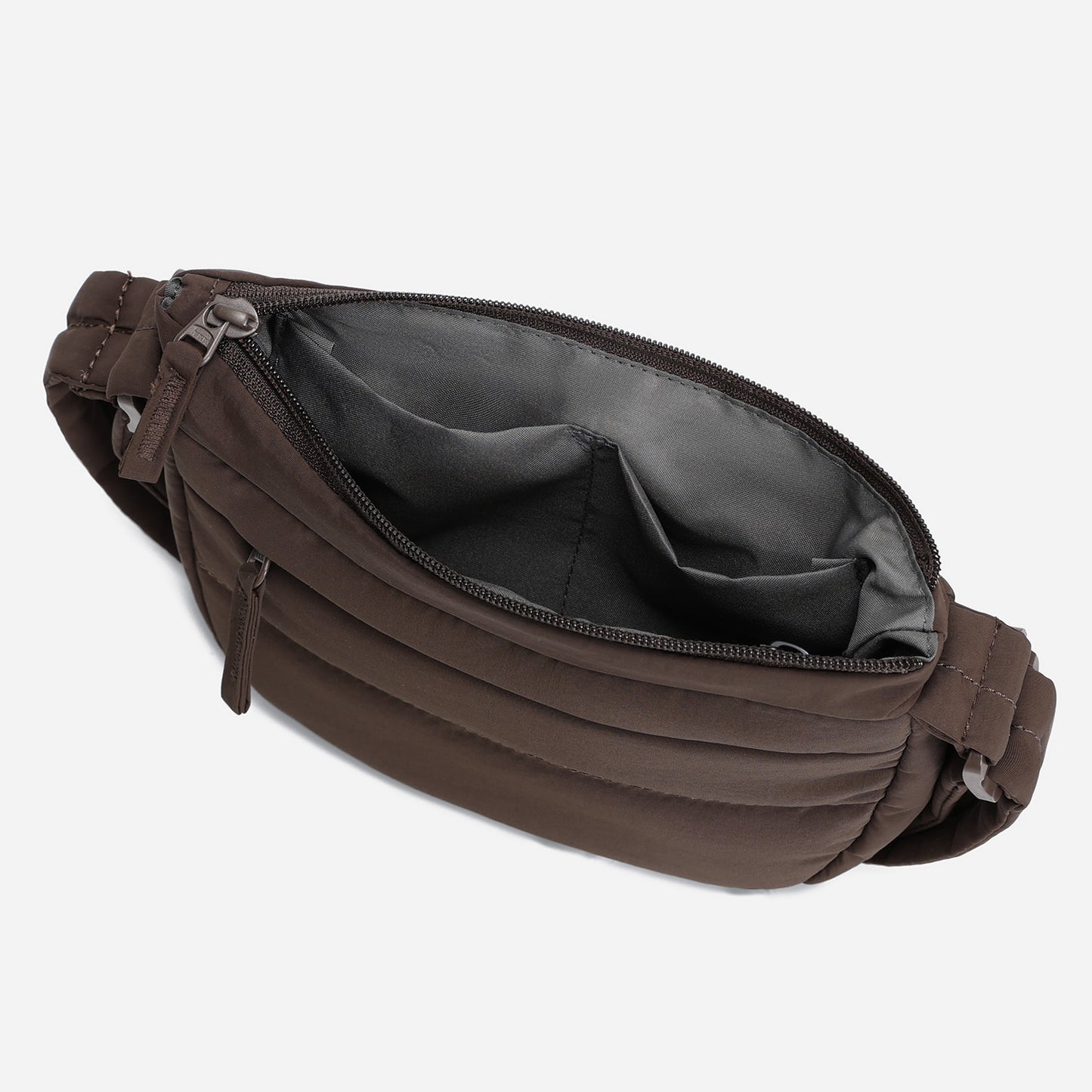 Dude & Bestie Small Puff Crossbody Bag in Chocolate Brown Color