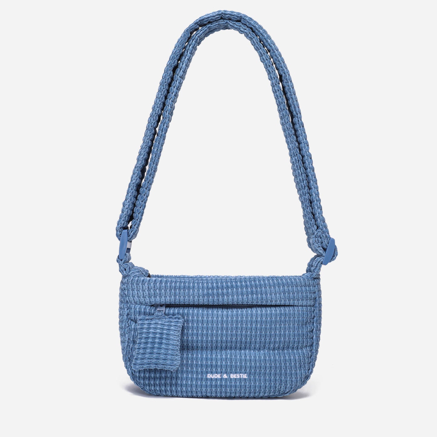 Small Puff Corduroy Crossbody Bag (Retro Blue)