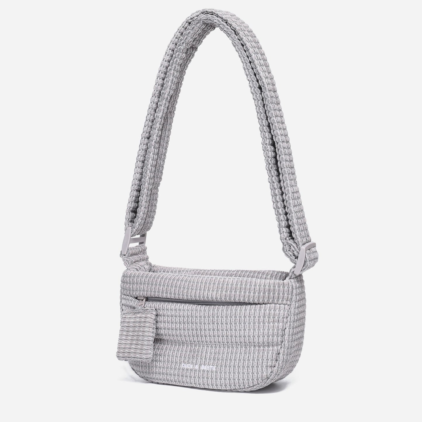 Small Puff Corduroy Crossbody Bag (Dove Gray)