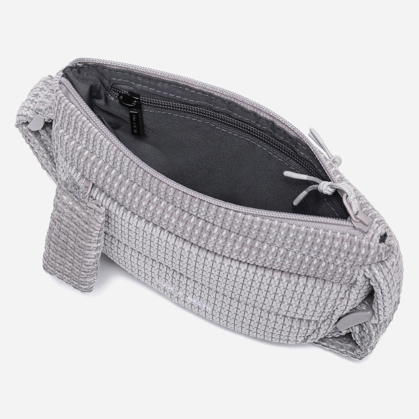 Small Puff Corduroy Crossbody Bag (Dove Gray)