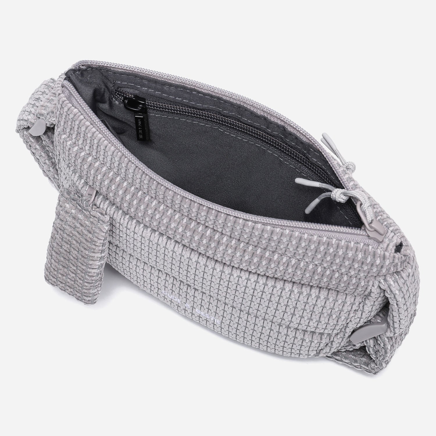 Small Puff Corduroy Crossbody Bag (Dove Gray)