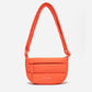 Dude & Bestie Small Puff Crossbody Bag in Bright Orange
