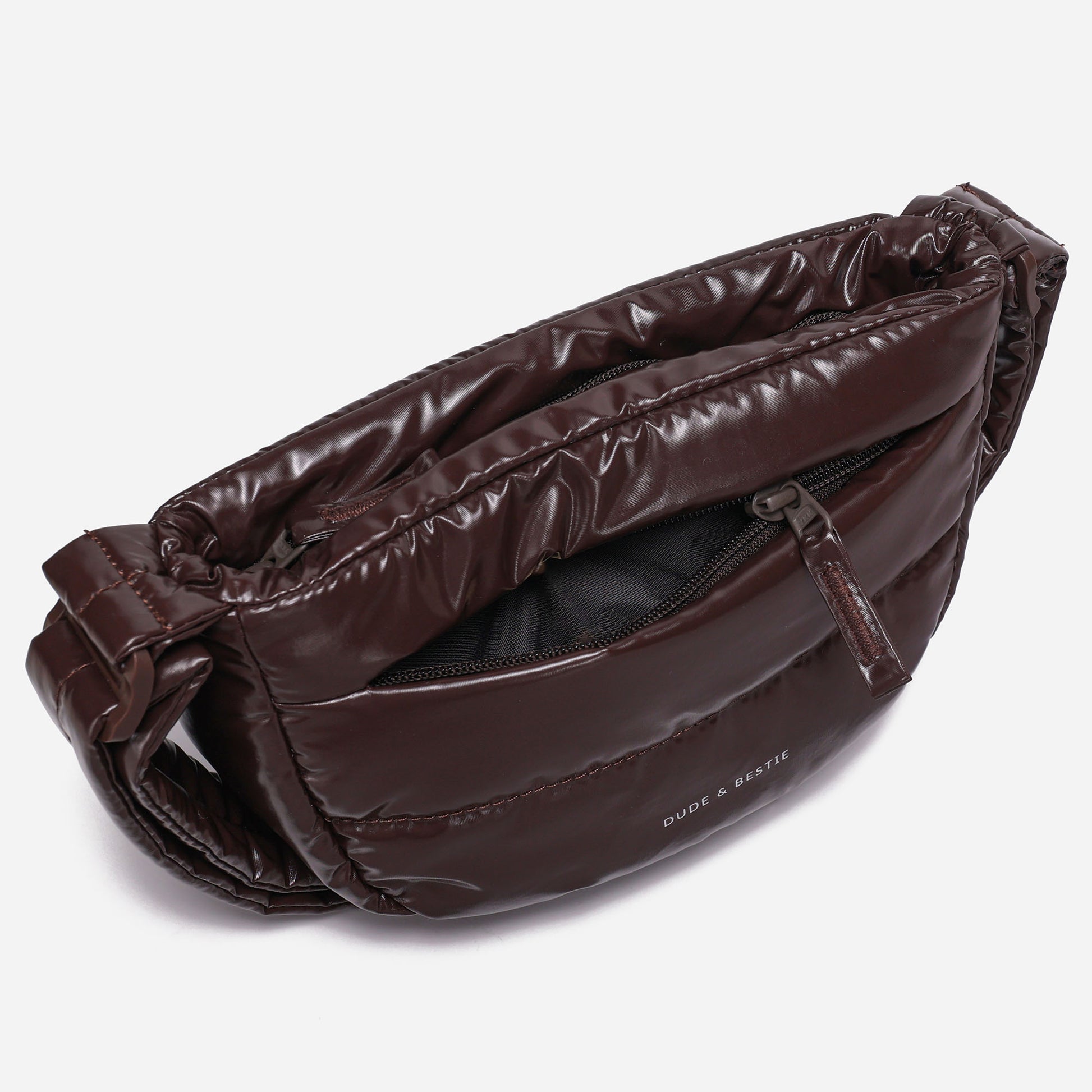 Small Puff Crossbody Bag Polish Series (Brown)