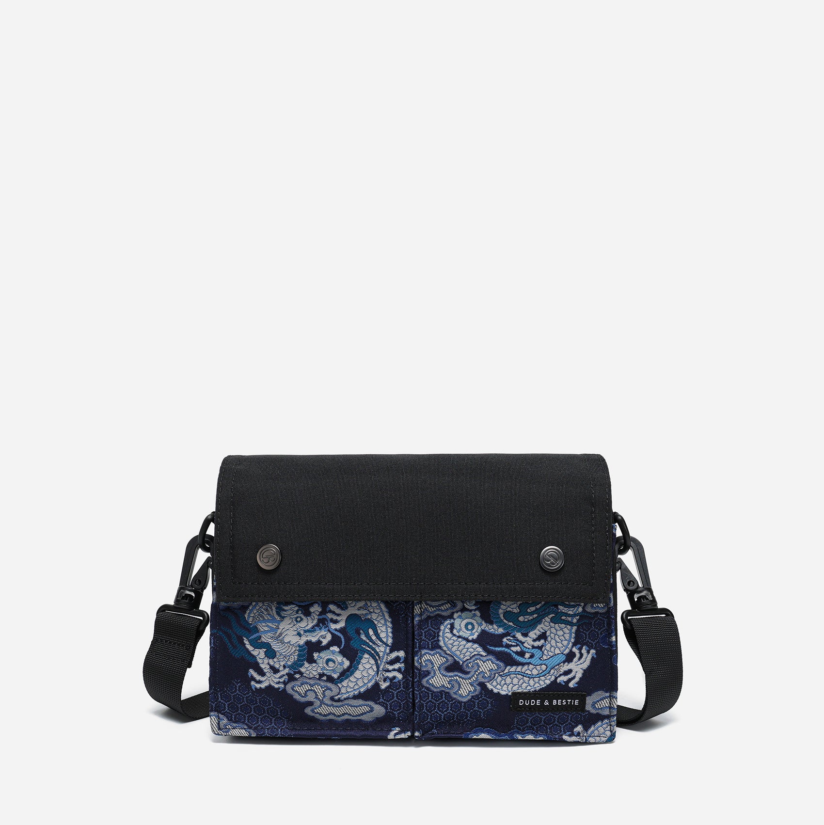 Dude & Bestie Wander Nishijin'ori Crossbody Bag in Ganryu Dragon Pattern