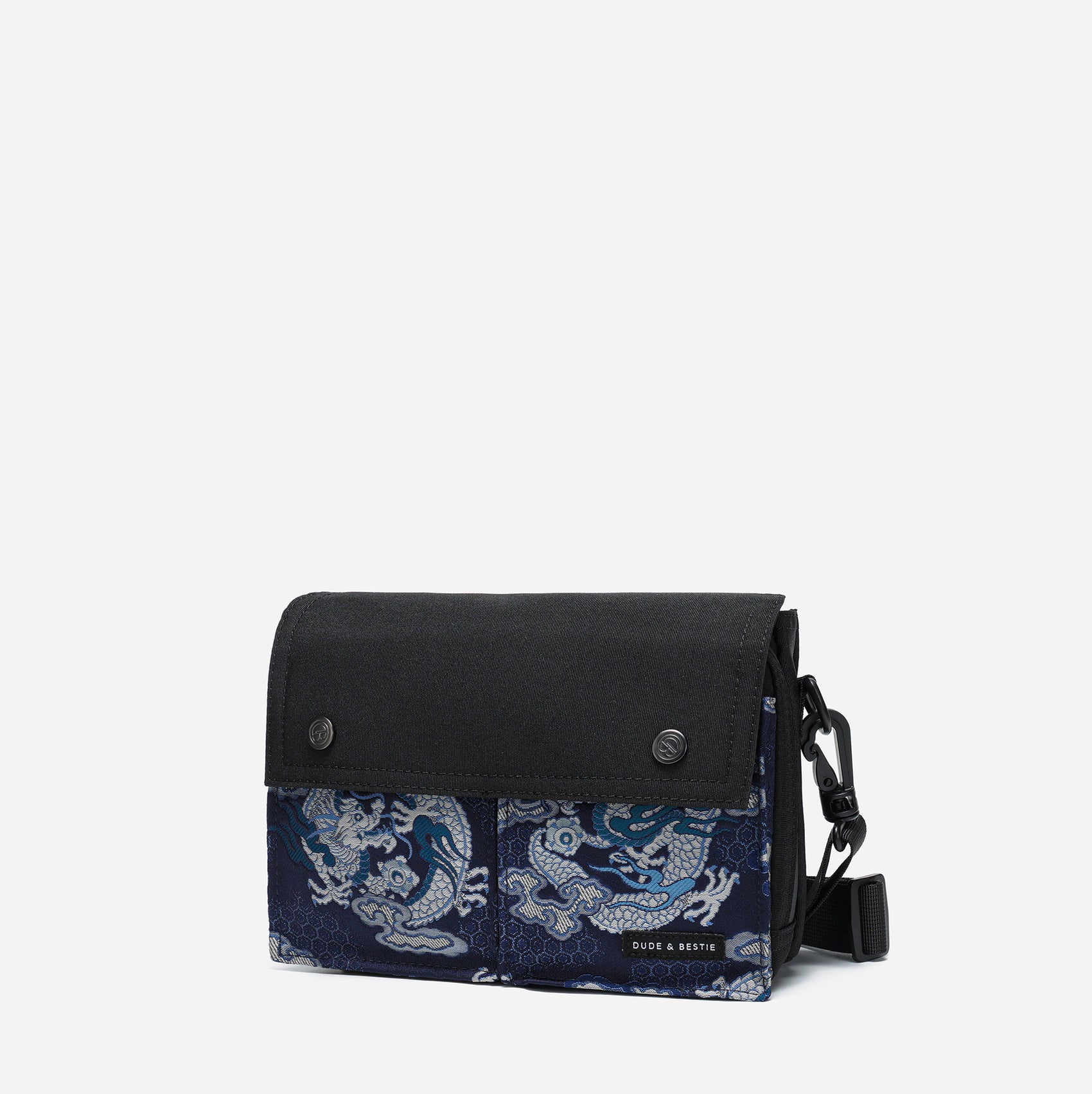 Dude & Bestie Wander Nishijin'ori Crossbody Bag in Ganryu Dragon Pattern