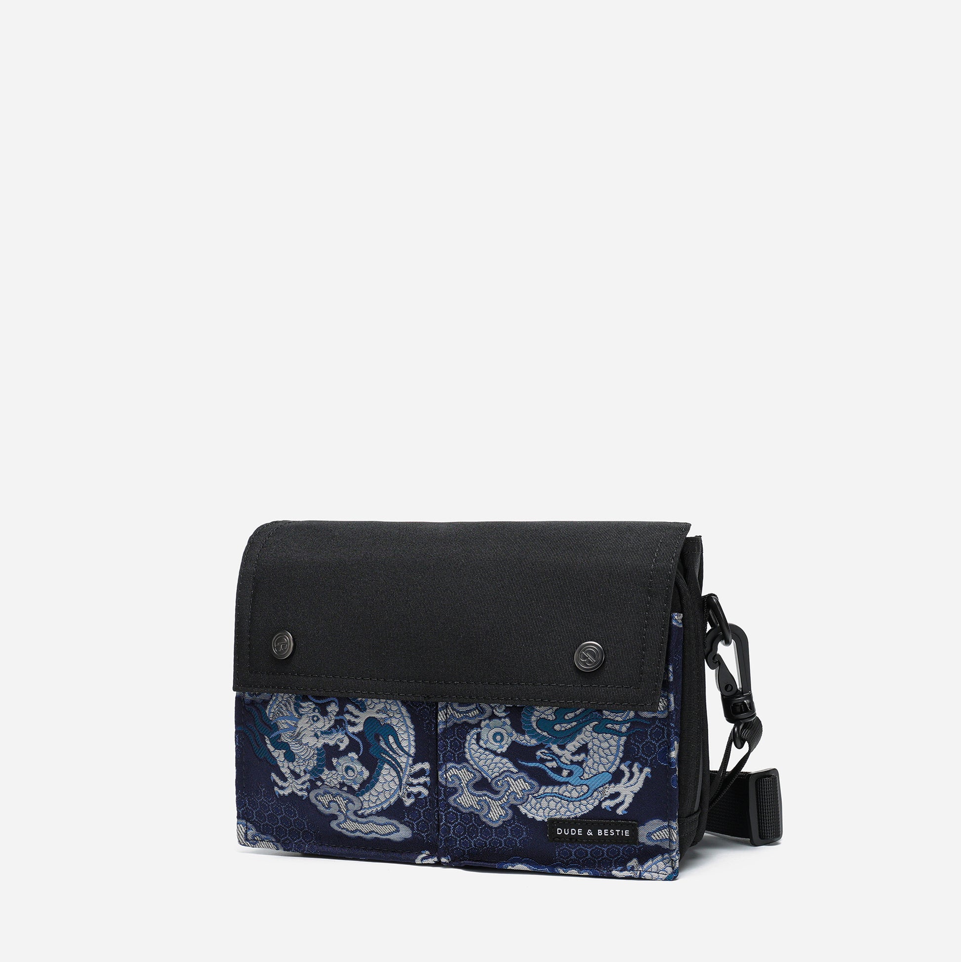 Dude & Bestie Wander Nishijin'ori Crossbody Bag in Ganryu Dragon Pattern