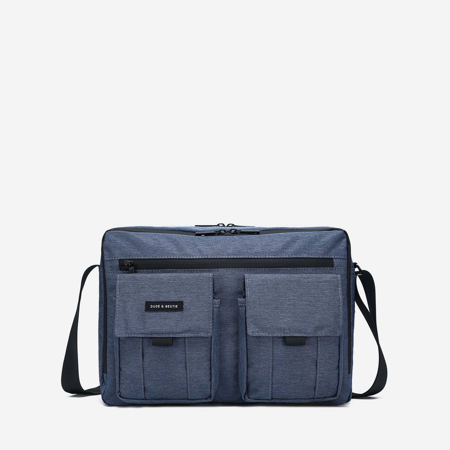Roman Crossbody Bag (Dark Pale Blue)