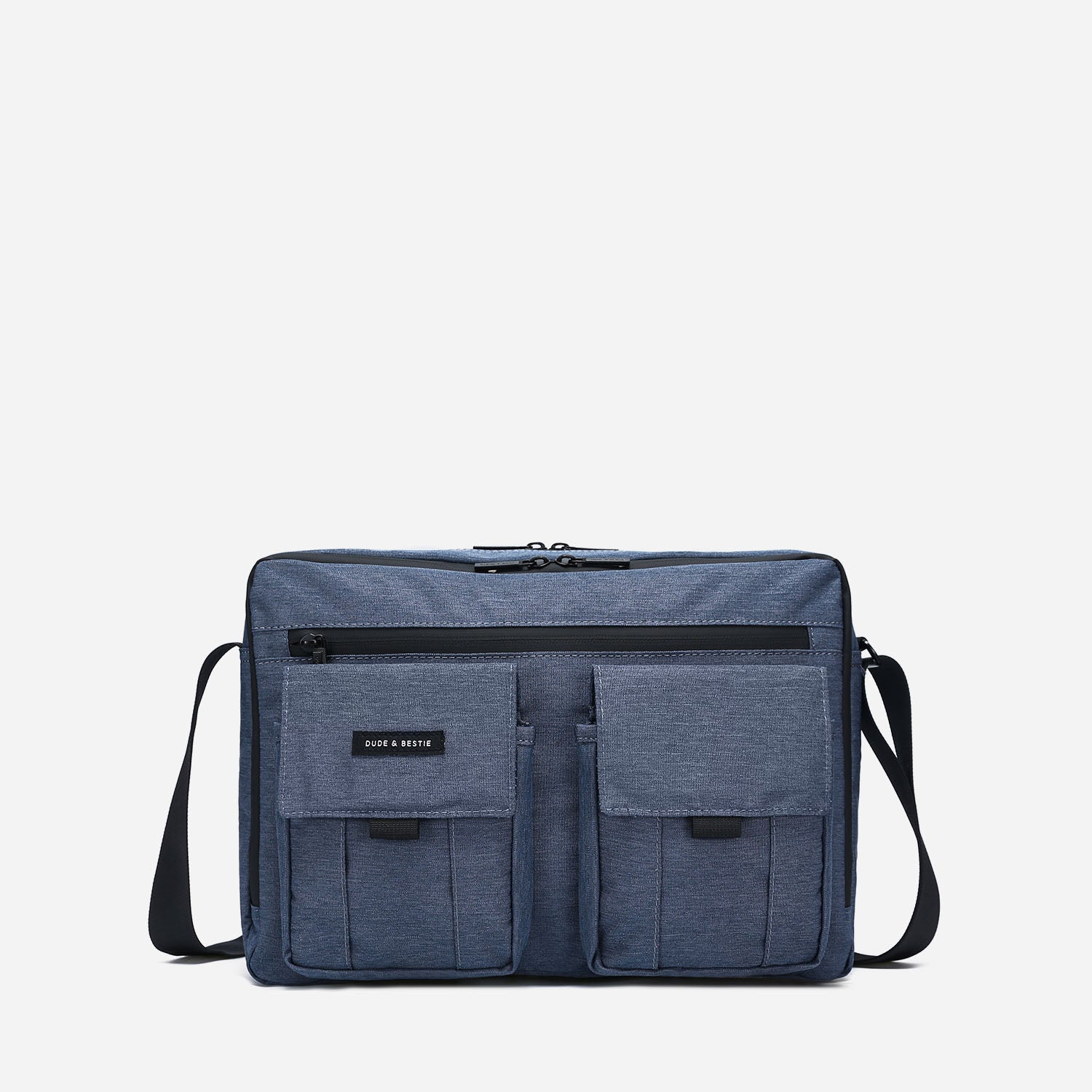 Roman Crossbody Bag (Dark Pale Blue)
