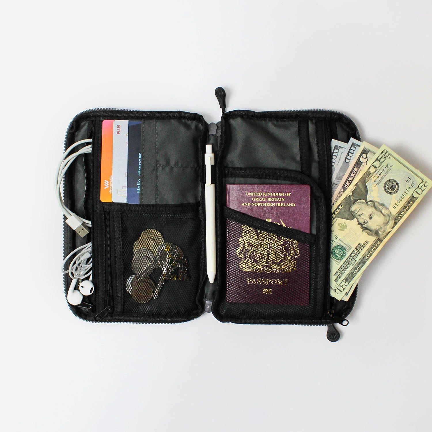 Dude & Bestie Passage Passport Crossbody Bag - Pink