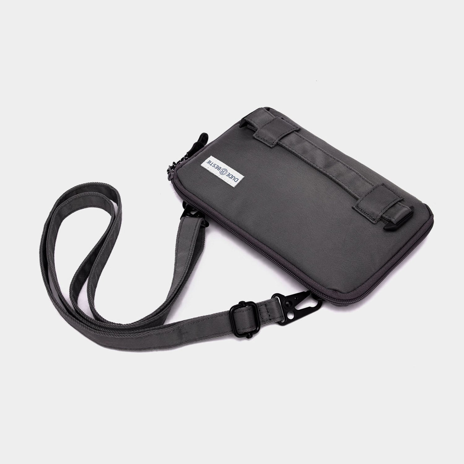 Dude & Bestie Passage Passport Crossbody Bag - Grey