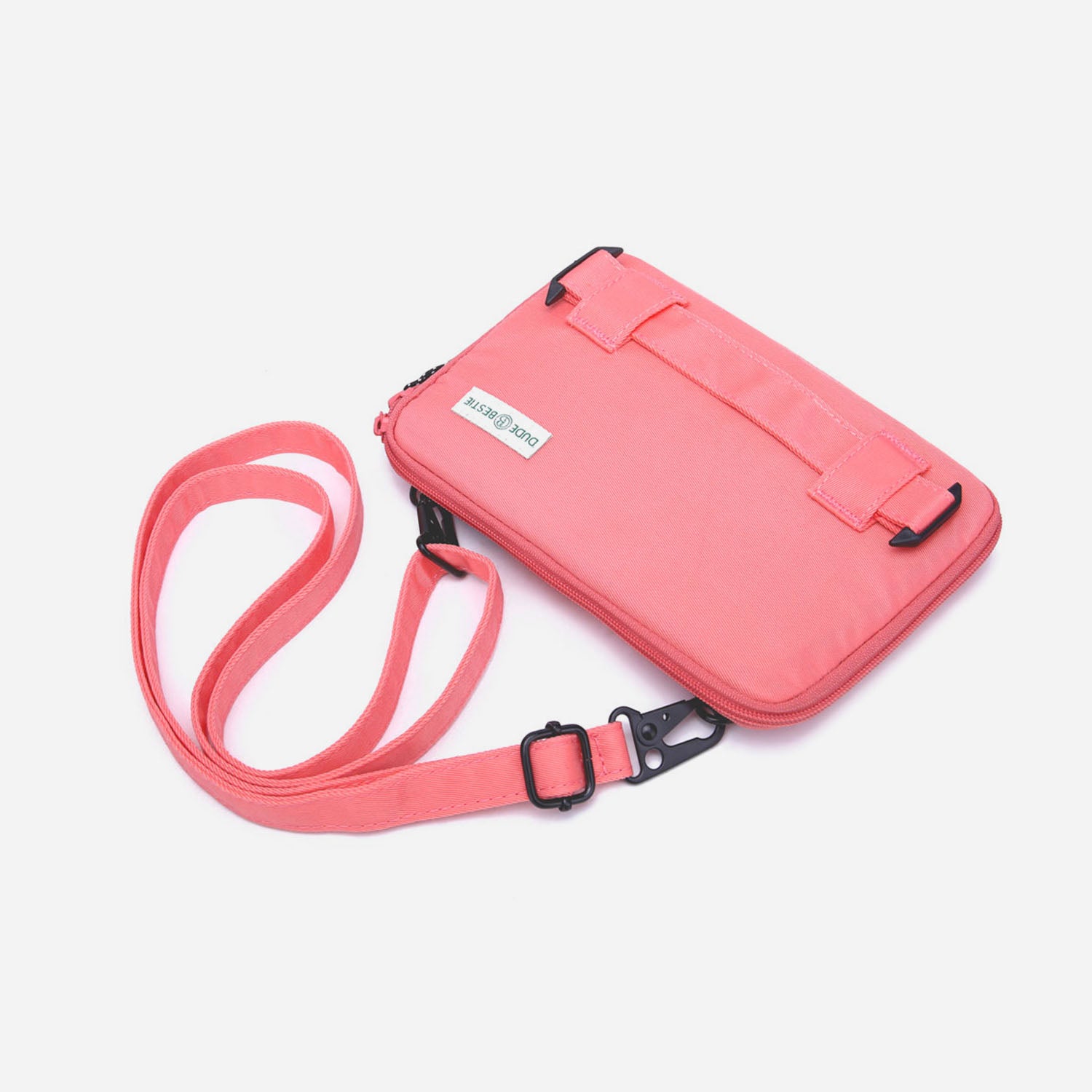 Dude & Bestie Passage Passport Crossbody Bag - Salmon